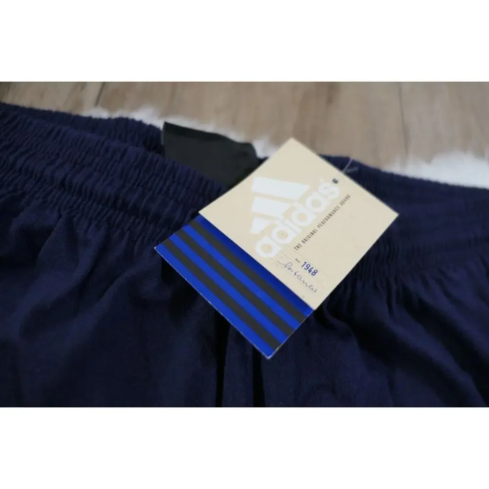 NWT Vintage Rare Adidas TEAM Cotton Jersey Shorts 90s Y2K Men XL Blue - USA